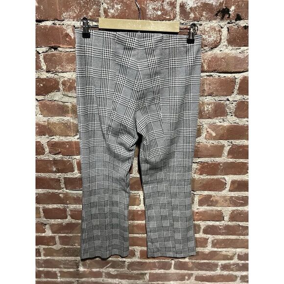 Maeve Women's Gray Plaid Flare Pants Size Small Stretch High Rise Tailored Fit - Picture 3 of 4